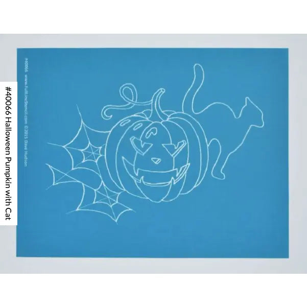40066 Halloween Pumpkin with Cat 6 3/4" by 9" Stencil