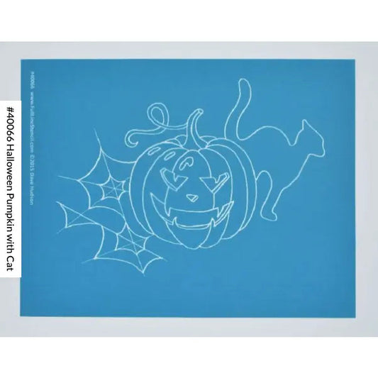 40066 Halloween Pumpkin with Cat 6 3/4" by 9" Stencil