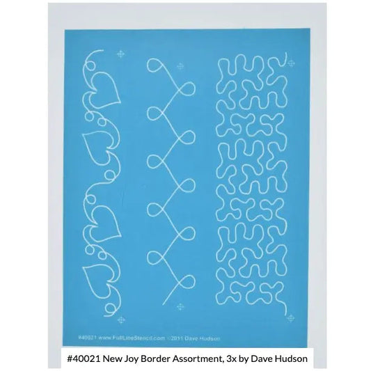 40021 New Joy Border 3-in-1 Assortment 2" and 3" Stencil