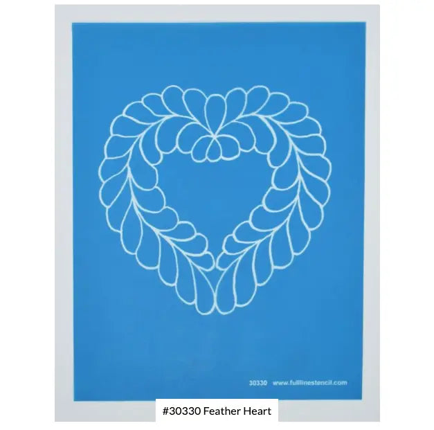 30330 Feather Heart Stencil 6.5" x 7"