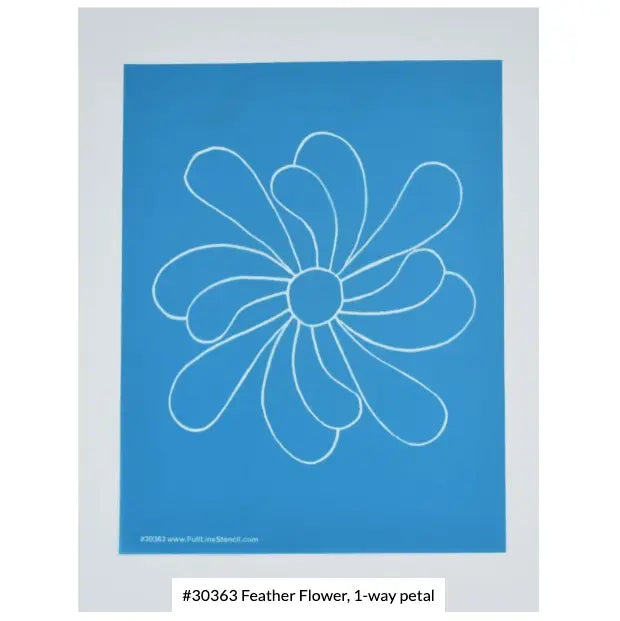 30363 Feather Flower Petal Stencil 7.5" square