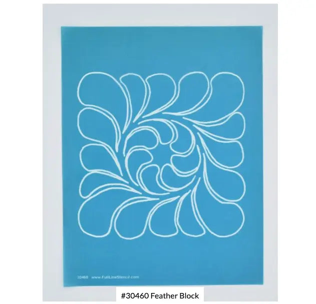 30460 Feather Block Stencil 7-1/2 X 7 1/2"