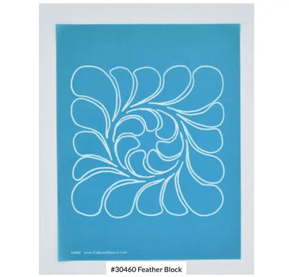30460 Feather Block Stencil 7-1/2 X 7 1/2"
