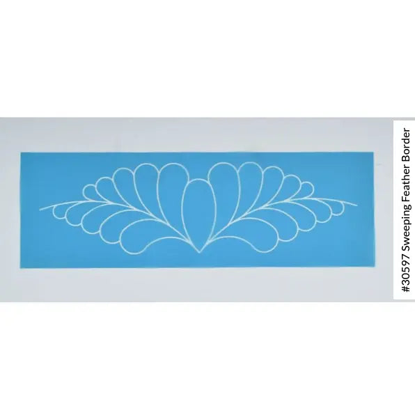 30597 Sweeping Feather Border Stencil 15" x 4 1/2"