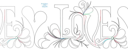 277 Love Border Pantograph by Linda V. Taylor