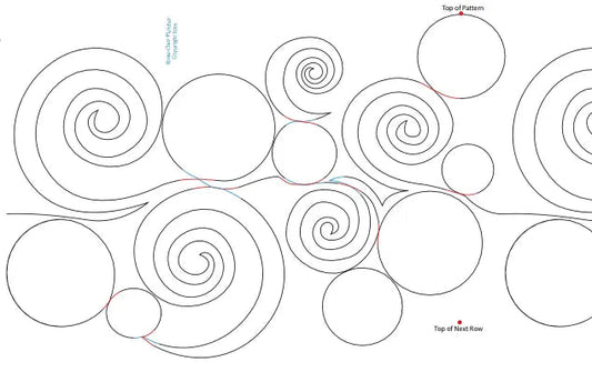 1540 Bubbles and Swirls Pantograph by Rose-Clair Fletcher