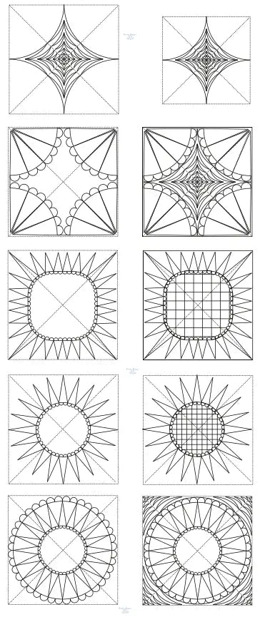 279 Heart and Pineapple Blocks A Pantograph by Linda V. Taylor