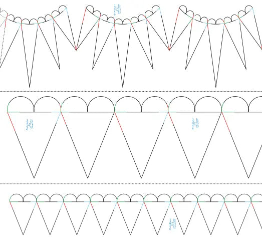 280 Heart Borders Pantograph by Linda V. Taylor