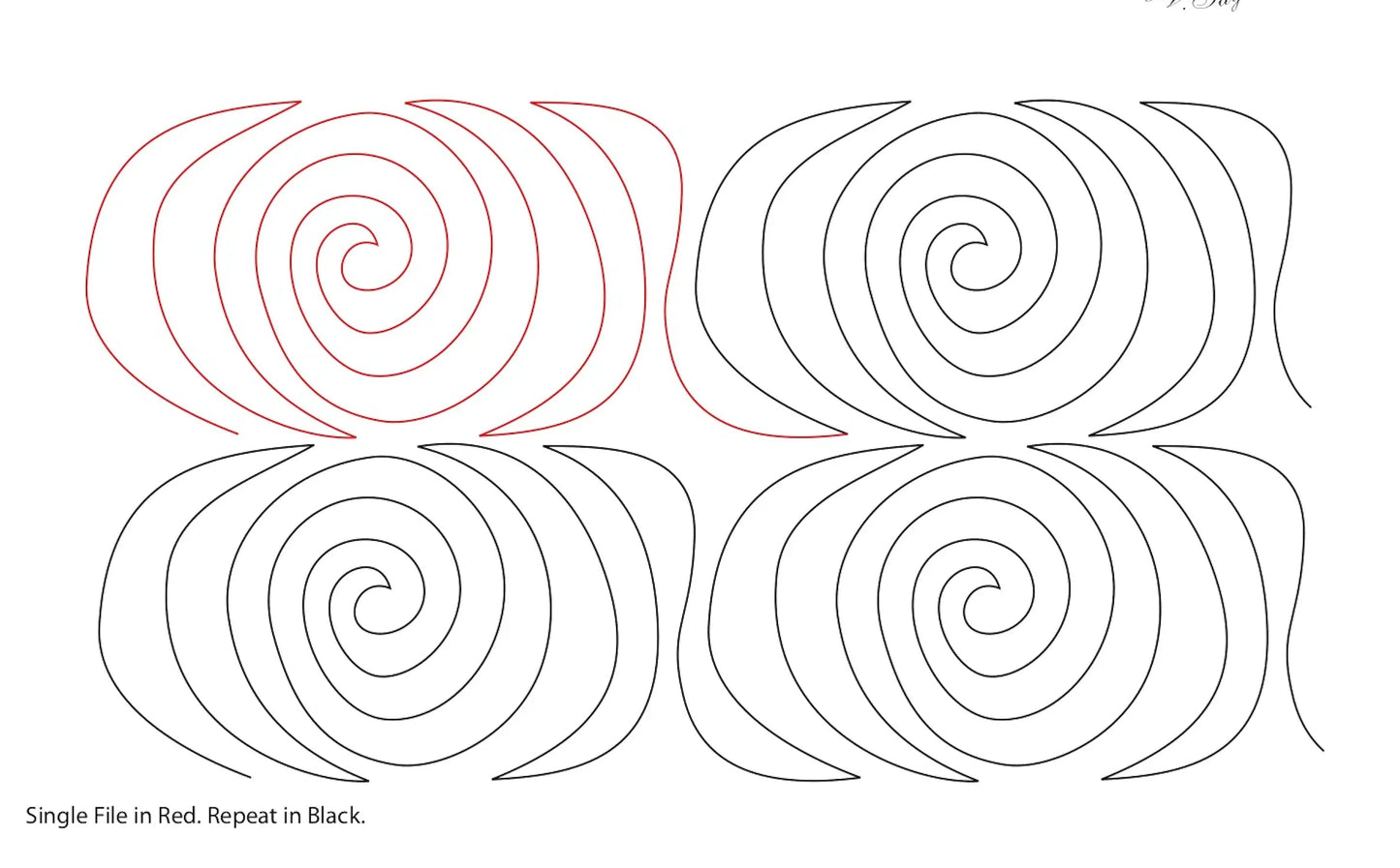 066 Swirls Pantograph by Linda V. Taylor