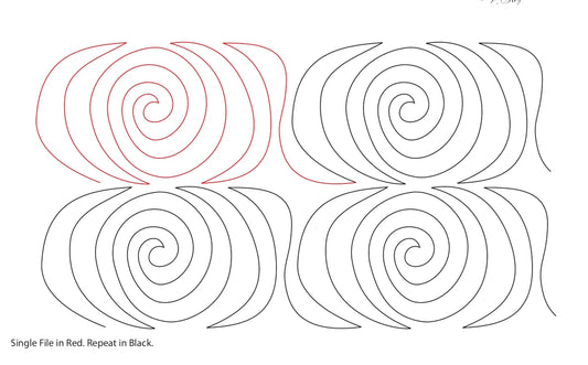066 Swirls Pantograph by Linda V. Taylor