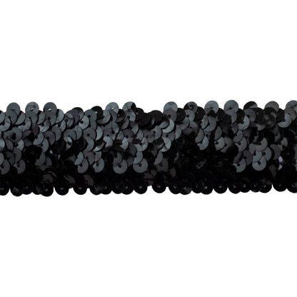 Sequin Trim 1-1/2-Inch Wide Polyester Stretchable Sequin Trim Rolls for Arts and Crafts, 10-Yard BQ-303