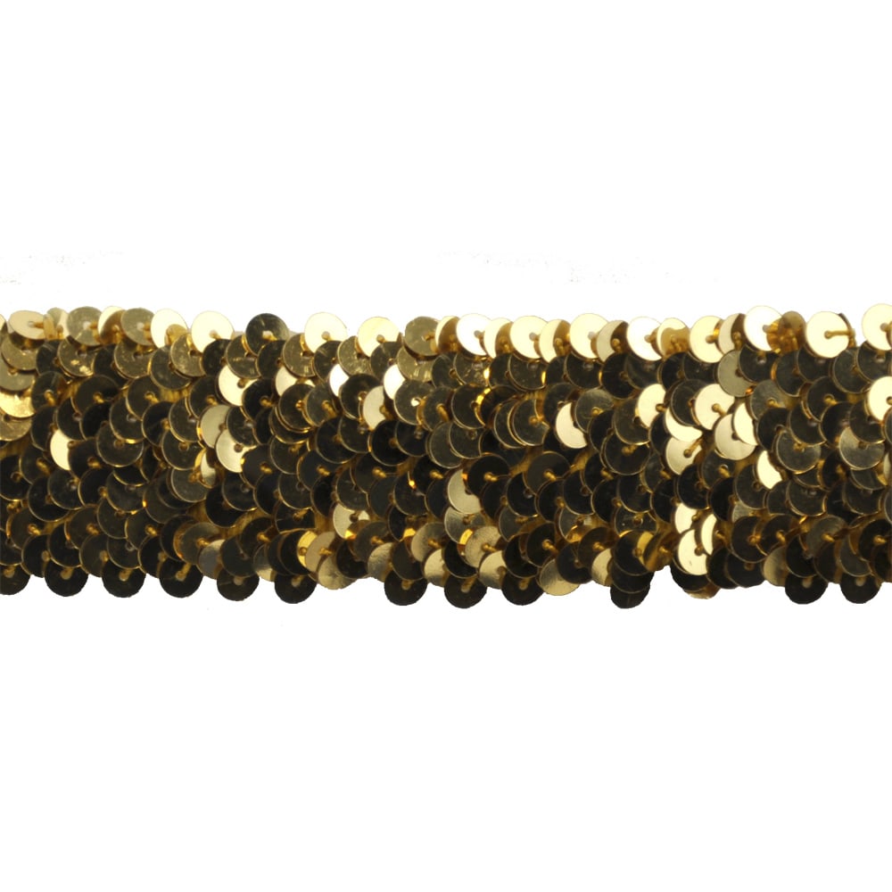 Sequin Trim 1-1/2-Inch Wide Polyester Stretchable Sequin Trim Rolls for Arts and Crafts, 10-Yard BQ-303