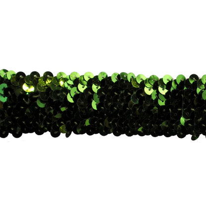 Sequin Trim 1-1/2-Inch Wide Polyester Stretchable Sequin Trim Rolls for Arts and Crafts, 10-Yard BQ-303