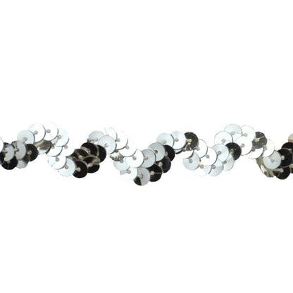Sequin Trim 1/2-Inch Wide Polyester Non Stretch Rolls for Arts and Crafts, 25-Yard, BQ-304
