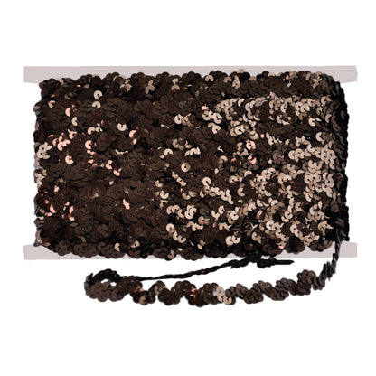Sequin Trim 1/2-Inch Wide Polyester Non Stretch Rolls for Arts and Crafts, 25-Yard, BQ-304