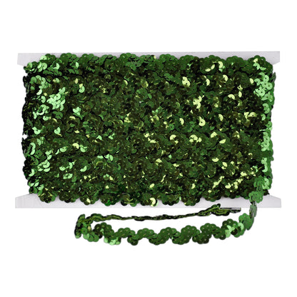 Sequin Trim 1/2-Inch Wide Polyester Non Stretch Rolls for Arts and Crafts, 25-Yard, BQ-304