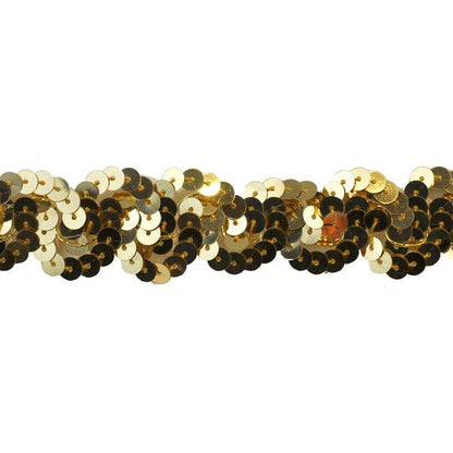 Sequin Trim 1-Inch Wide Polyester Non Stretch Sequin Trim Rolls for Arts and Crafts, 10-Yard