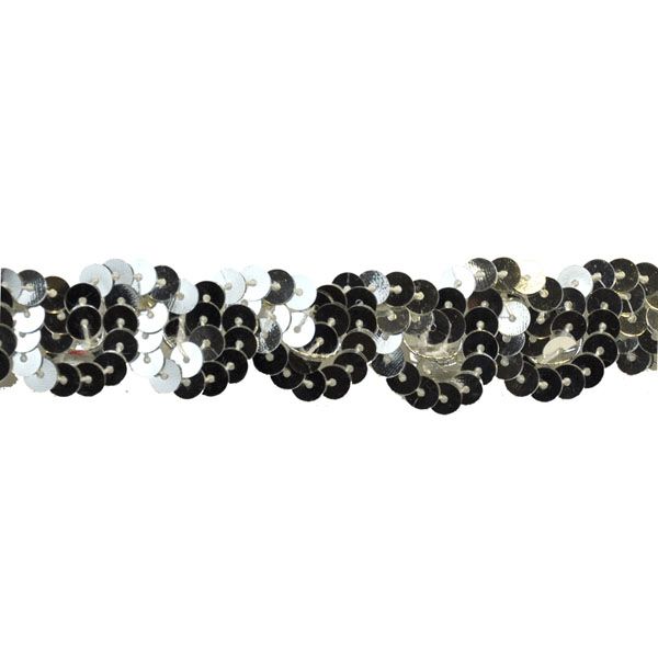 Sequin Trim 1-Inch Wide Polyester Non Stretch Sequin Trim Rolls for Arts and Crafts, 10-Yard
