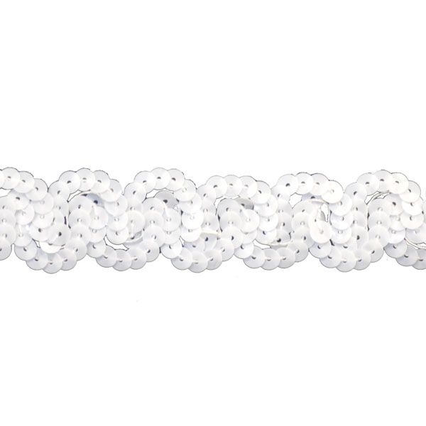 Sequin Trim 1-Inch Wide Polyester Non Stretch Sequin Trim Rolls for Arts and Crafts, 10-Yard