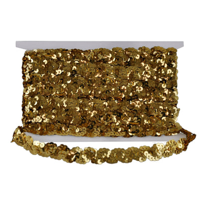 Sequin Trim 1-Inch Wide Polyester Non Stretch Sequin Trim Rolls for Arts and Crafts, 10-Yard