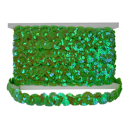 Sequin Trim 1-Inch Wide Polyester Non Stretch Sequin Trim Rolls for Arts and Crafts, 10-Yard