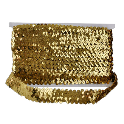 Sequin Trim 1-Inch Wide Polyester Stretchable Rolls for Arts and Crafts, 10-Yard BQ-302