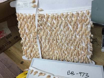 Shell Trim on White String BB-973 -15 YARD ROLL