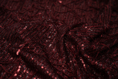 Shimmy Polyester Mesh with Dangle Sequin Fabric | Blue Moon Fabrics