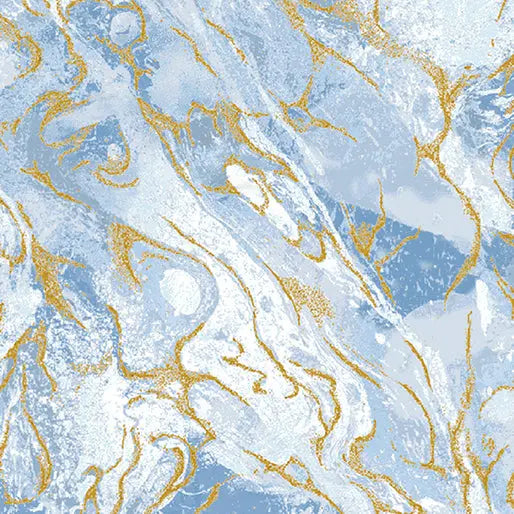 Sky Marbled Earth Cotton 44”/45" Fabric Per Yard