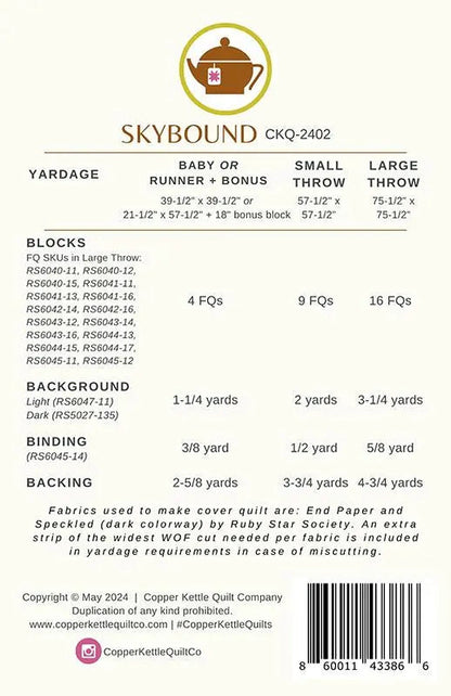 Skybound Quilt Pattern by Copper Kettle Quilt Company
