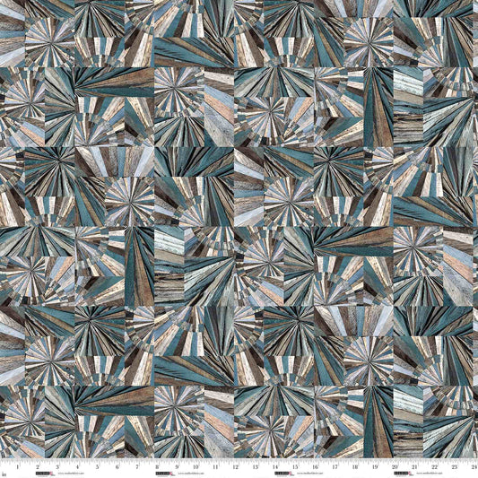 Slate Woodburst Out of the Woodwork Cotton 44"/45" Fabric Per Yard