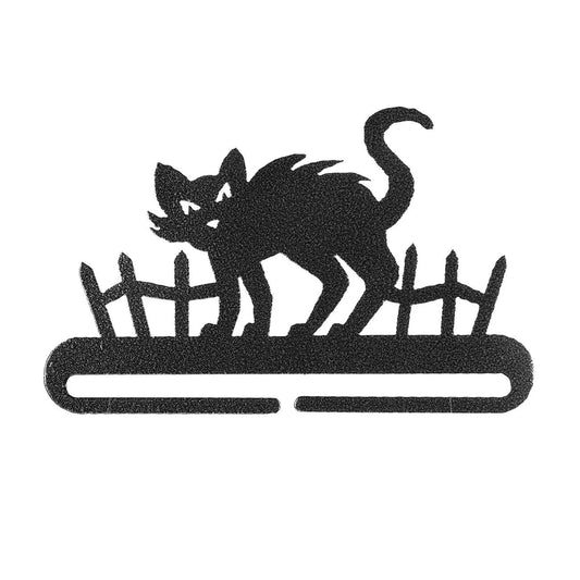 Stoney Cat and Fence Charcoal 8in