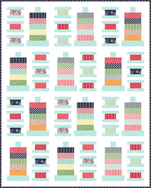 Strippy Spools Quilt Pattern by Its Sew Emma