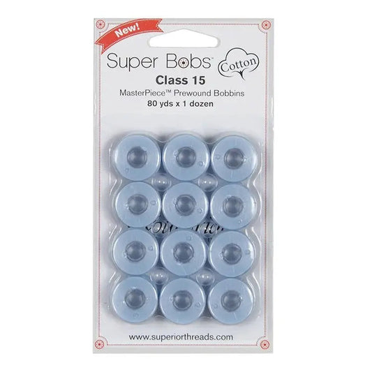 Super Bobs Cotton #137 Baby Jeffy (Class 15) 12 pack pre-wound bobbins