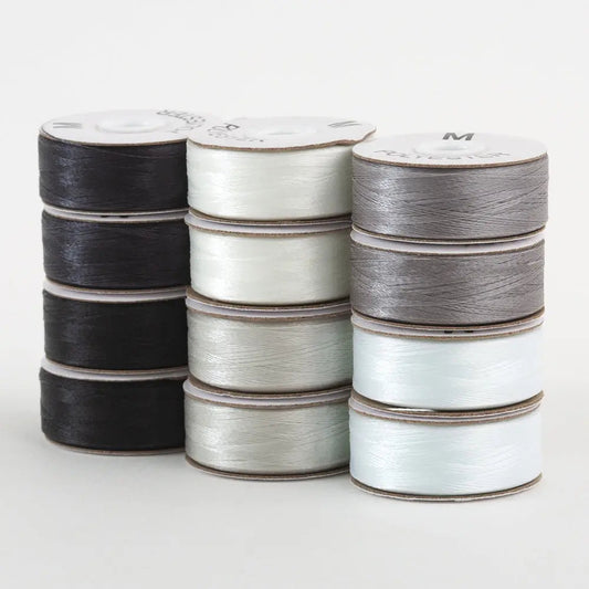 Super Bobs Poly Monochrome (M-Style) 72 pack pre-wound bobbins