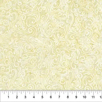 Swirls II Beige Cotton Wideback Fabric per yard