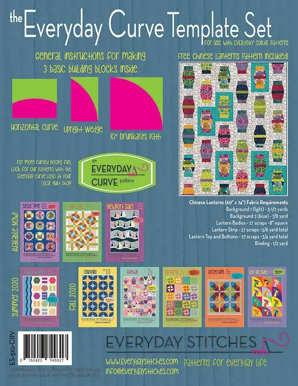 The Everyday Curve Template Set by Everyday Stitches