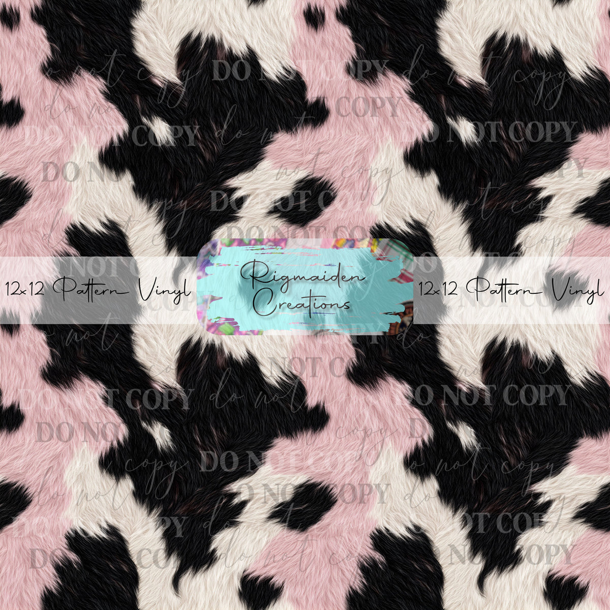Pink Black and White Cowhide Vinyl – Famore