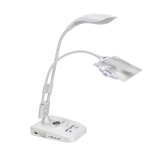 ViviLux Task Lamp with 6in x 4in Optical Grade 3x Magnifier US Plug