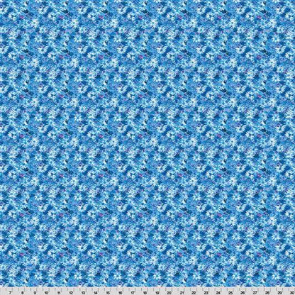 Wanderlust Daisies Quilting Cuddle Blue Fabric per yard