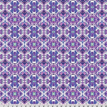 Wanderlust Damask Quilting Cuddle Blue Fabric per yard