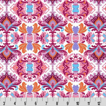 Wanderlust Damask Quilting Cuddle Pink Fabric per yard