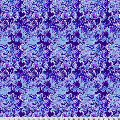 Wanderlust Paisley Quilting Cuddle Blue Fabric per yard