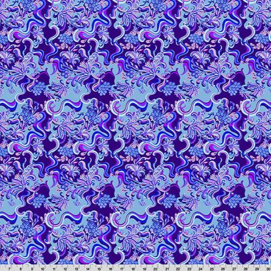 Wanderlust Paisley Quilting Cuddle Blue Fabric per yard