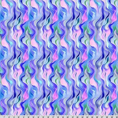 Wanderlust Rainbow Quilting Cuddle Blue Fabric per yard