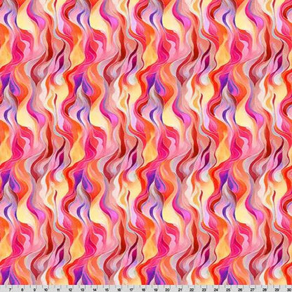 Wanderlust Rainbow Quilting Cuddle Pink Fabric per yard