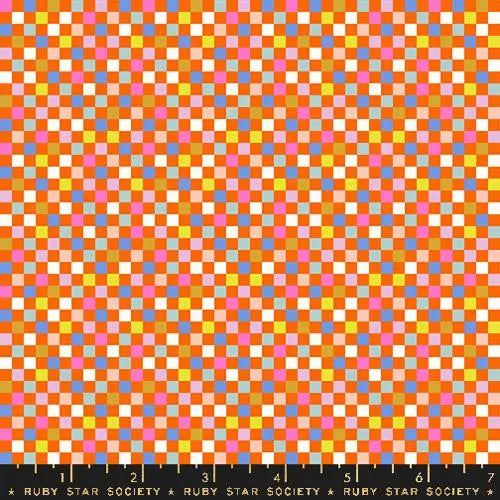 Washi Plus Goldfish Pixel Squares 43"/44" Fabric Per Yard