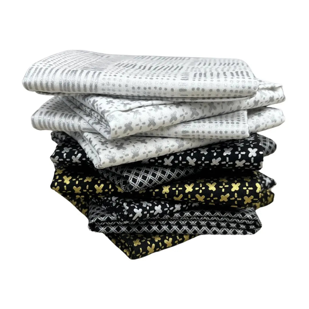Whispers Metallic Fat Quarter Bundle - Set of 10