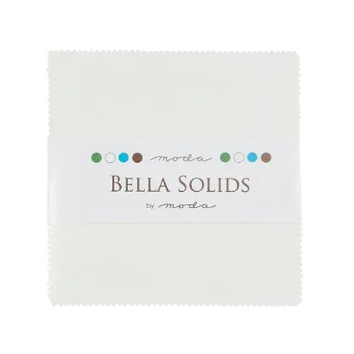 White Bella Solids Charm Pack Precuts