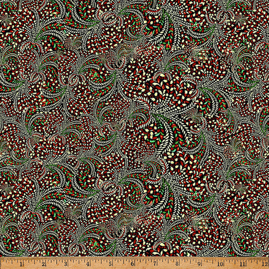 Black Feathers Mousing Around 43"/44" Fabric Per Yard